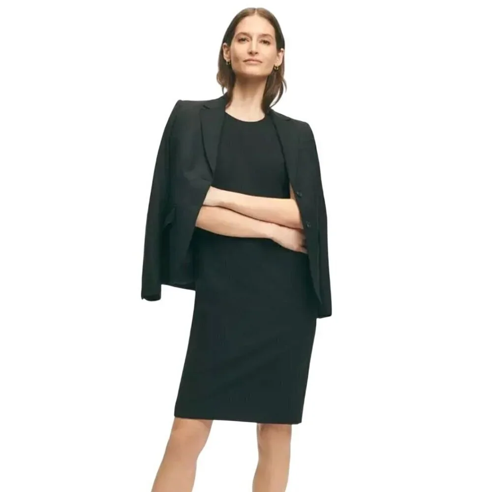 Lanificio Di Tolligno Brooks Brothers The Essential Stretch Sheath Dress Navy Si - Picture 5 of 10
